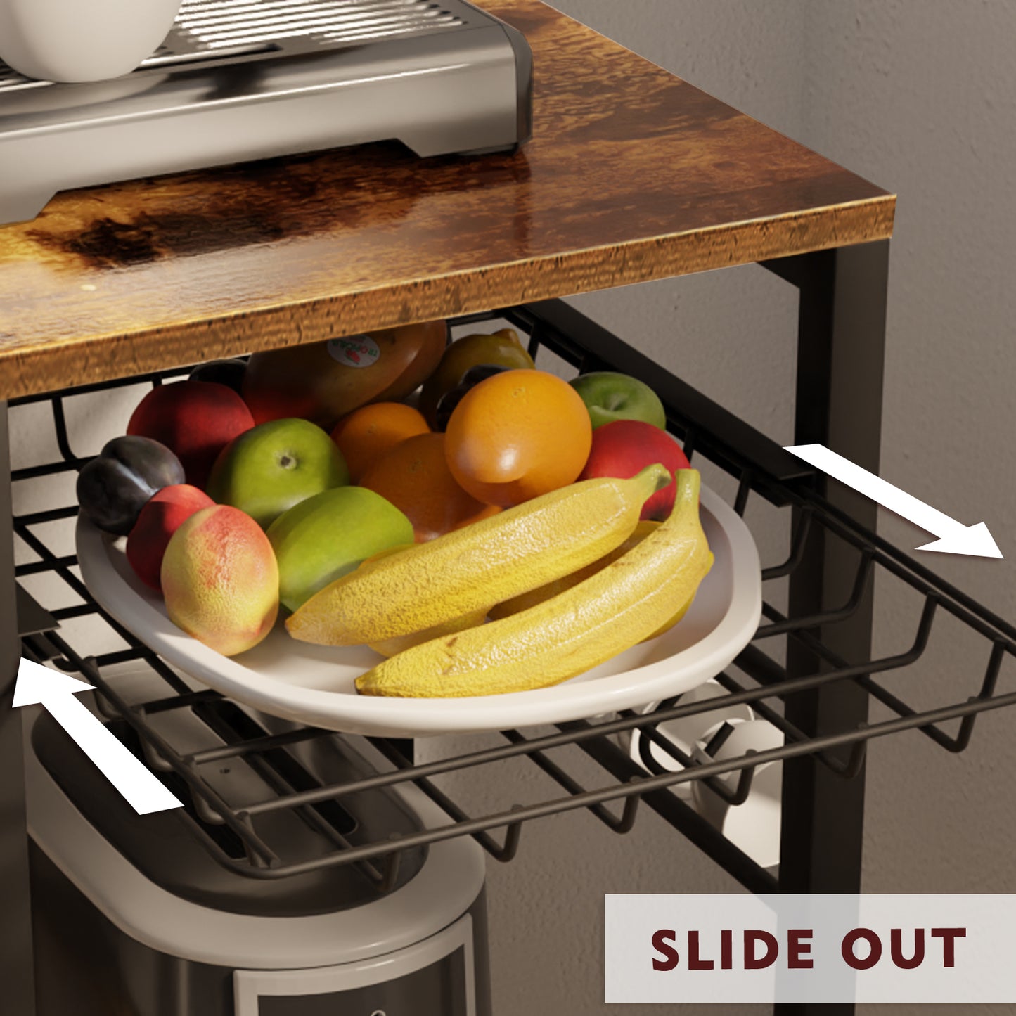 SUPERJARE Kitchen Baker’s Rack with Power Strip, 80919ZC