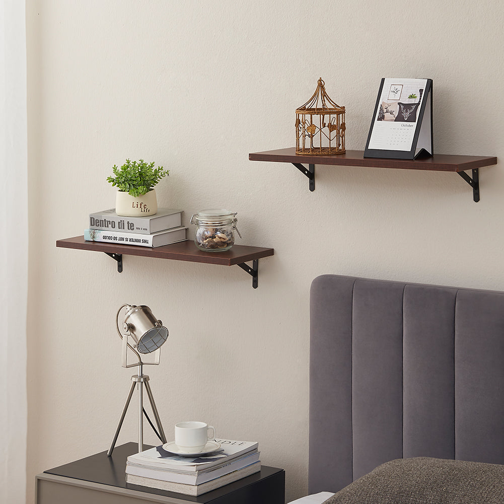 SUPERJARE Floating Shelves, Set of 2 - 8301ZT - SUPERJARE