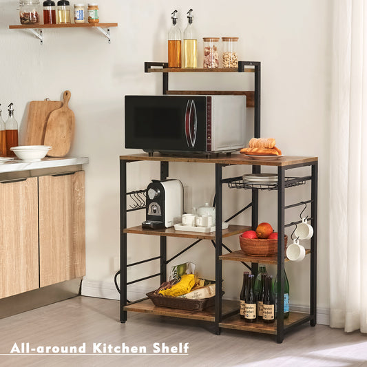 SUPERJARE Kitchen Baker’s Rack with Power Strip, 80919ZC