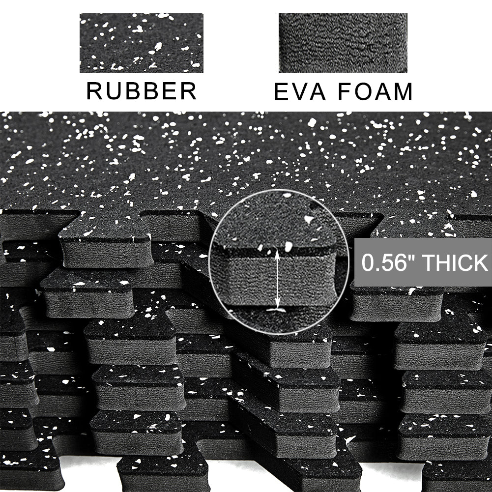 SUPERJARE Exercise Equipment Mats, Gray - 9601BT - SUPERJARE