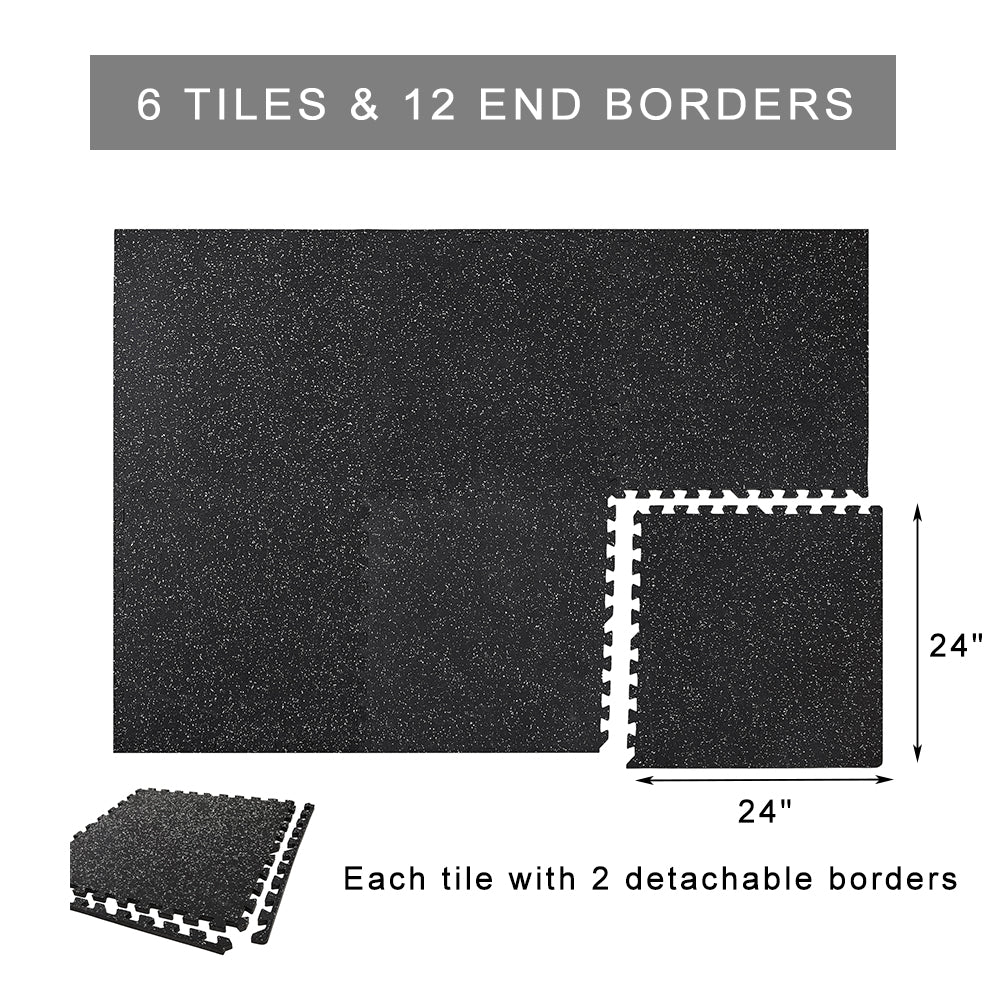 SUPERJARE Exercise Equipment Mats, Gray - 9601BT - SUPERJARE