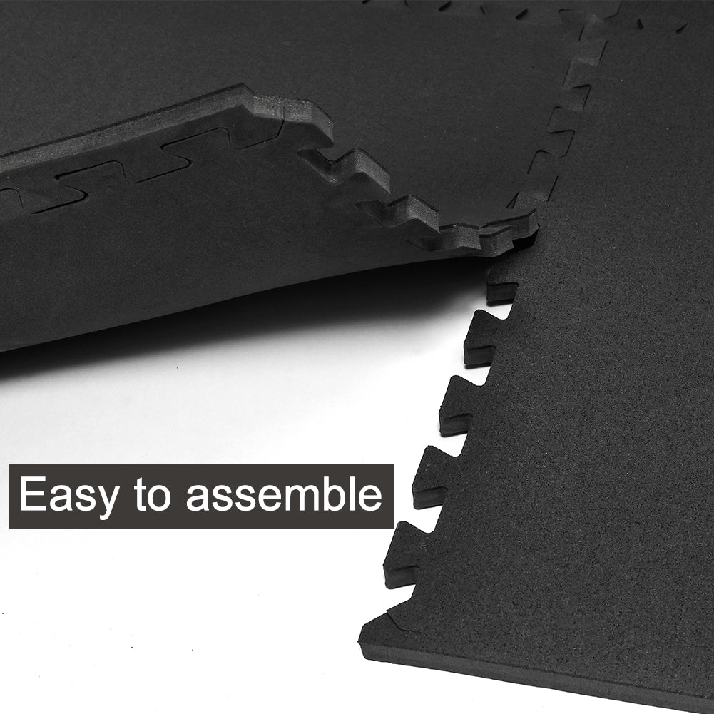 SUPERJARE Exercise Equipment Mats, Black - 9601D - SUPERJARE