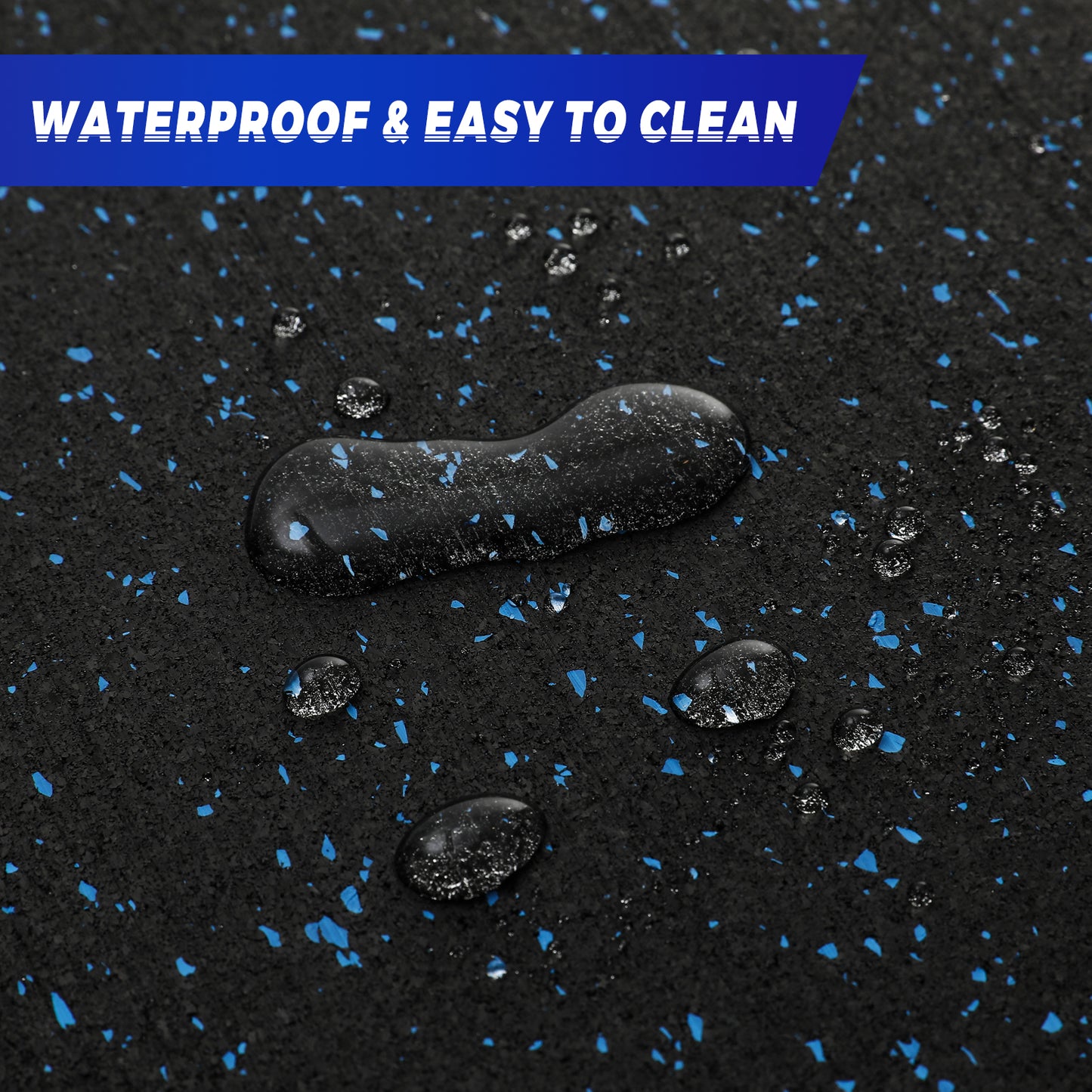 SUPERJARE 056“ Thick Exercise Equipment Mats, 48 Sq Ft EVA Foam Mats with Rubber Top - 9602L