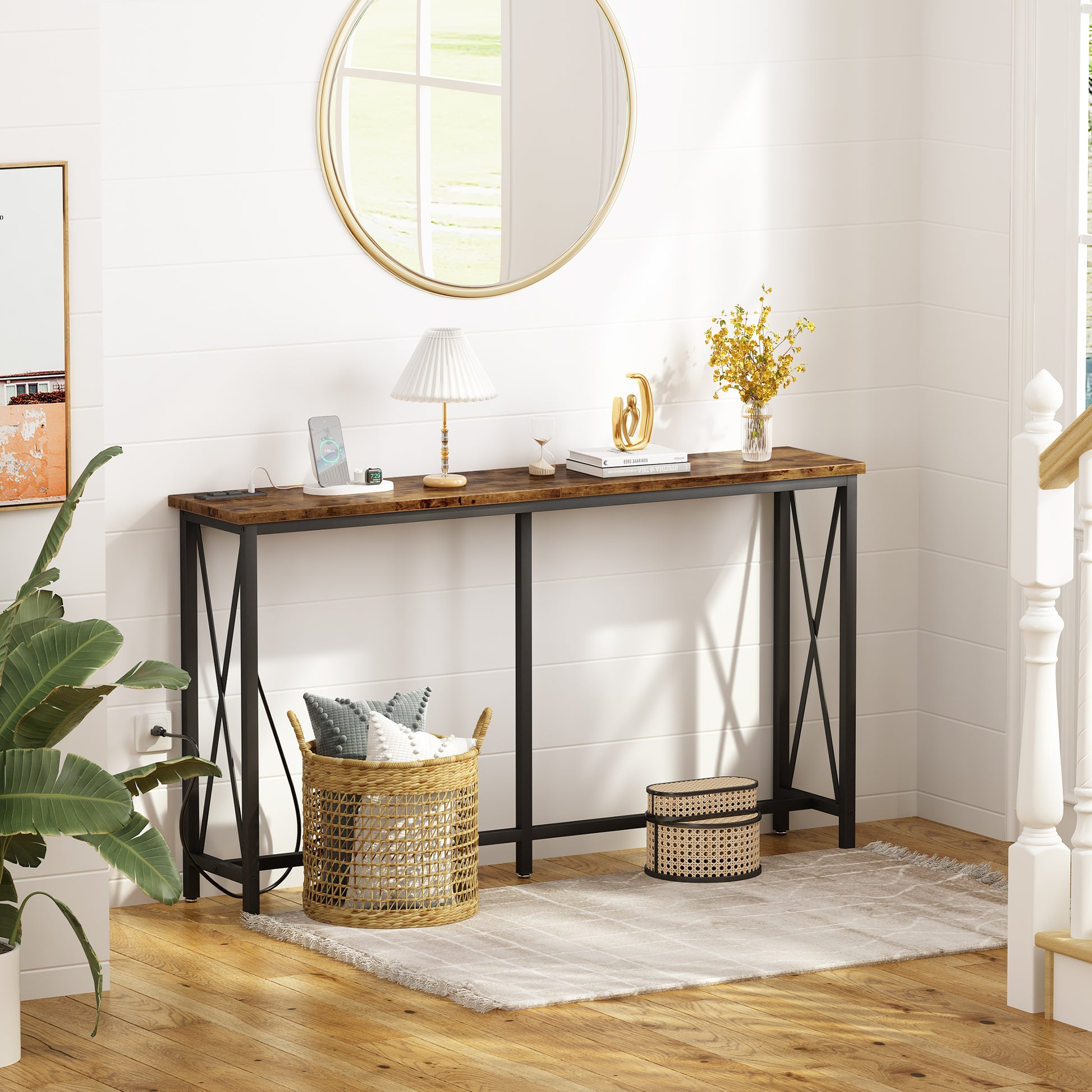 Superjare Console Table With Charging