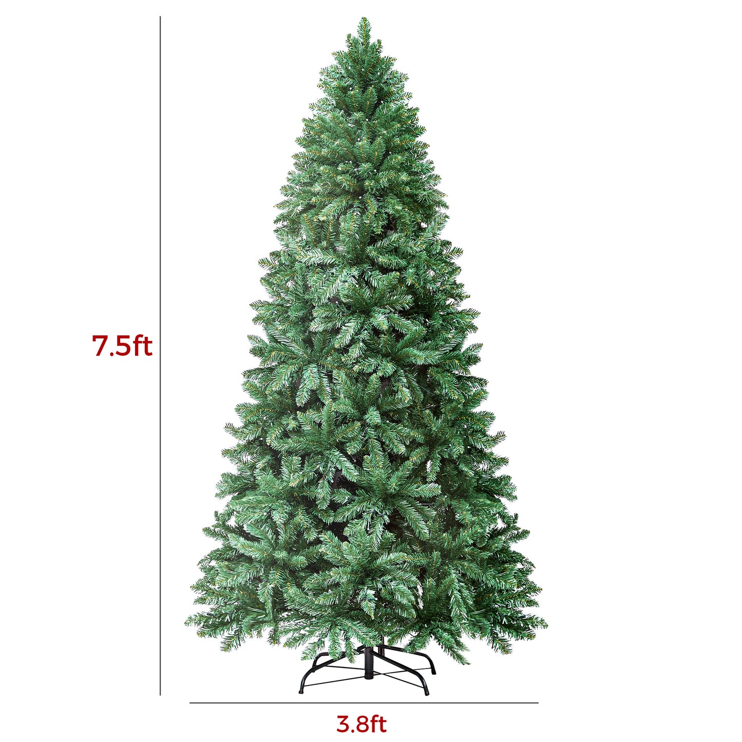 7.5ft Prelit Christmas Tree with 400 LED Lights, Artificial Christmas Tree with App-Controlled Multi-Color RGB Lights, 1477 Branch Tips, Easy to Assemble, for Home, Party