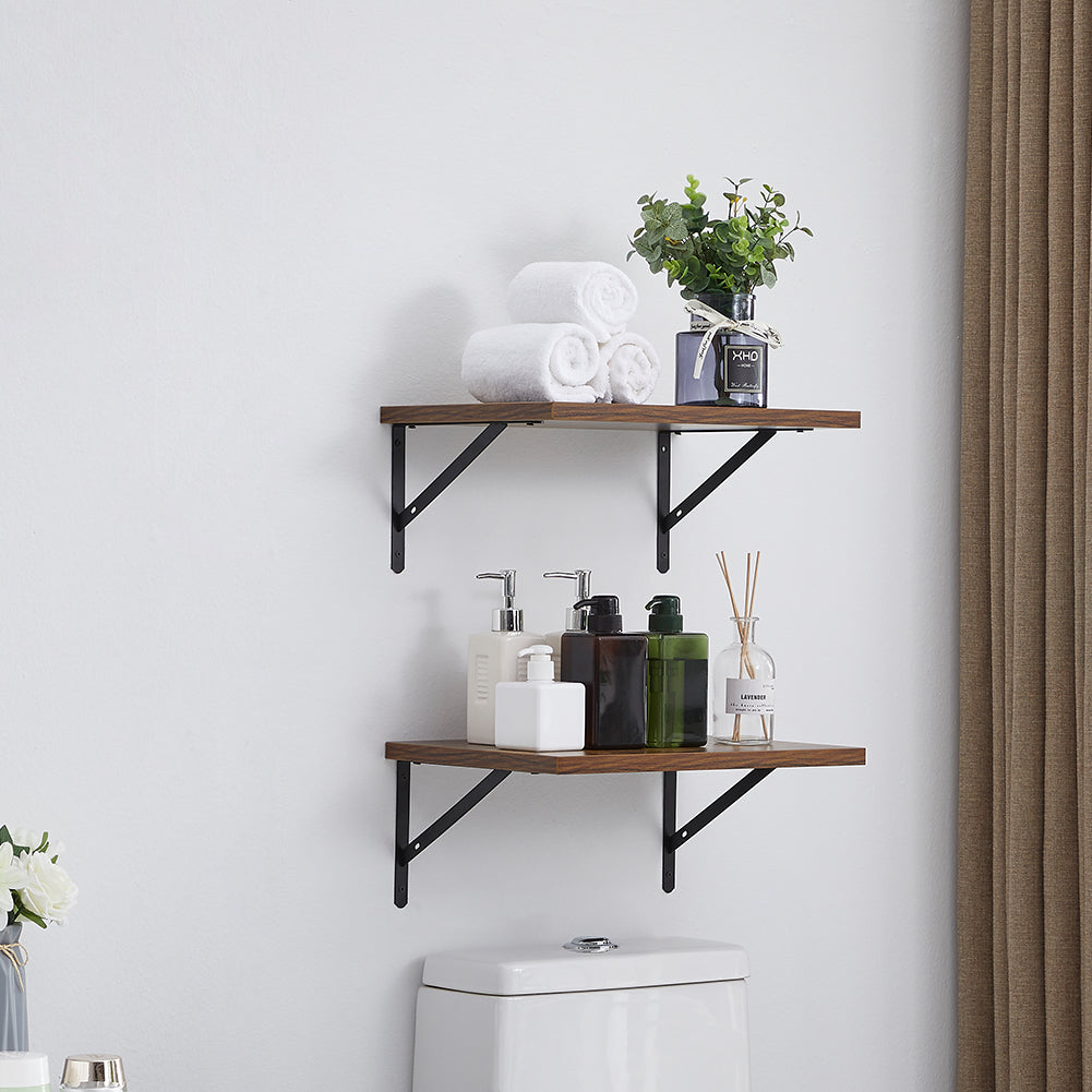 SUPERJARE Wall Mounted Floating Shelves, Set of 2 - 8302F - SUPERJARE